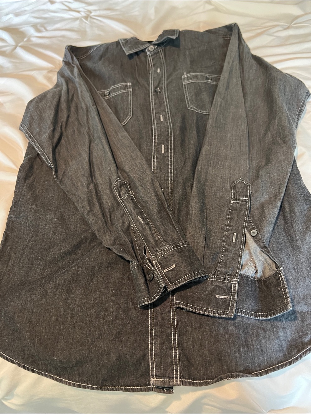 Daniel Cremieux Men's Casual Button-Down Shirt in Charcoal Gray